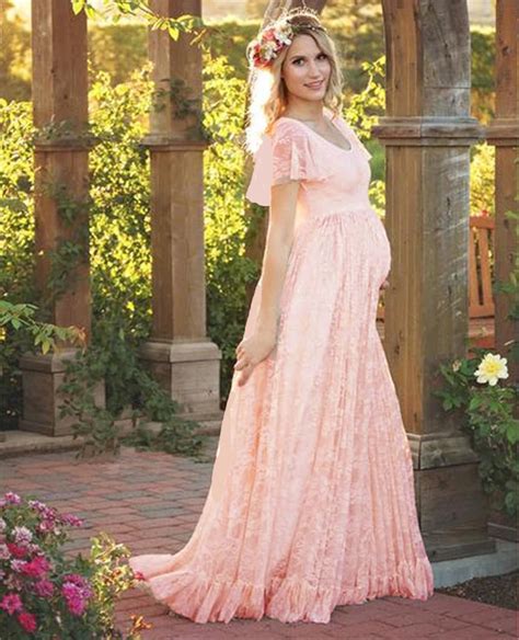 2018 Plus Size Maternity Dresses For Photo Shoot Fashion Lace Maxi Maternity Gown Dress Women