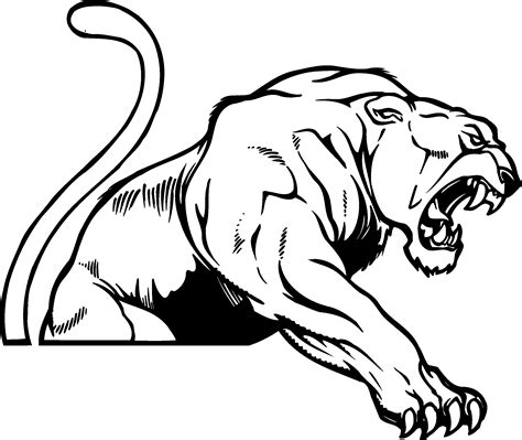 Panther Logo Black And White Clip Art Library
