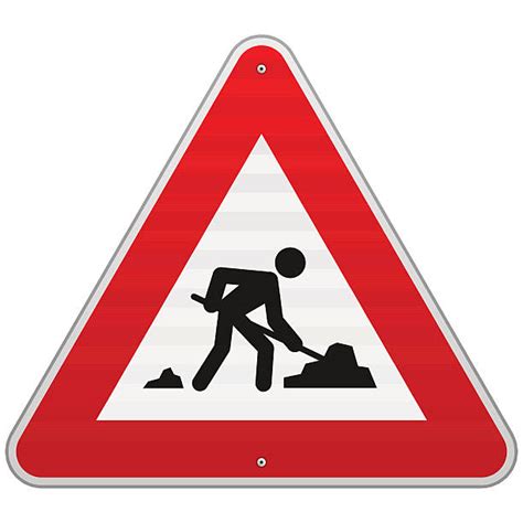 Under Construction Road Sign Backgrounds Illustrations Royalty Free