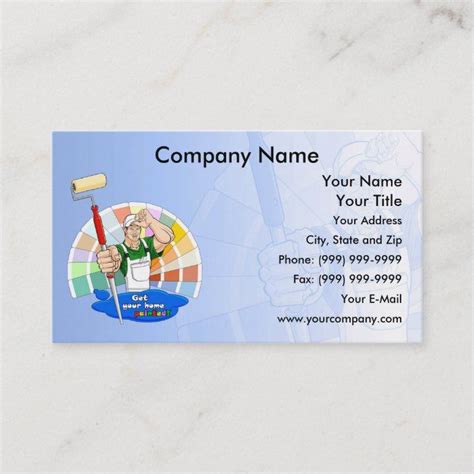 House Painter Business Card Painter Business Card House