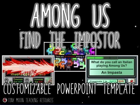 Among Us Find The Impostor Customisable Powerpoint Template Teaching