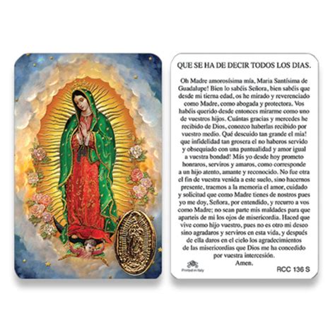 Rcc Ol Guadalupe Prayer Card Spanish 25pkg San Francis