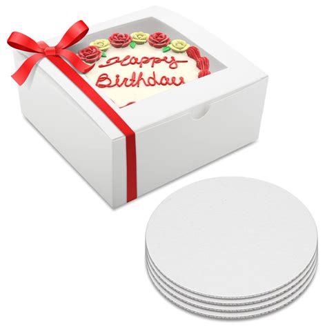 Buy Cake Boxes 10 Inch With Cake Boards 10 Pack Bundt Cake Boxes