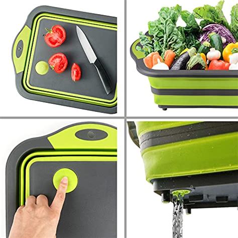 Collapsible Cutting Board With Colander Hi Ninger 3 In1 Foldable