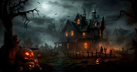 Scary Halloween Background Halloween Horror Ultra Hd Generative Ai