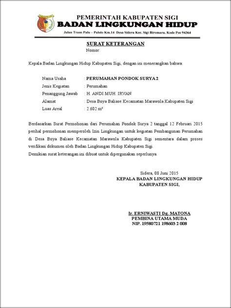 Contoh Surat Keterangan Desa Bahwa Usahanya Bangkrut Atau Pailit The