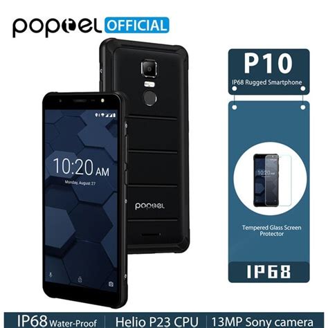 Poptel P10 Helio P23 Android 81 Ip68 Rugged Phone 55inch 4gb 64gb