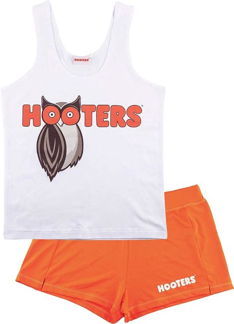 hooters girl t shirt and shorts outfit costume set amazon de