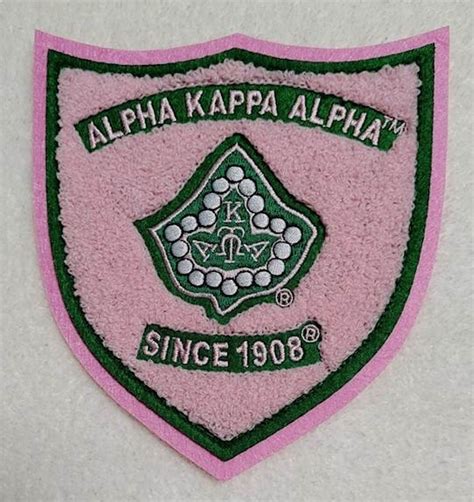 Alpha Kappa Alpha Sorority Chenille Torch Shield Patch