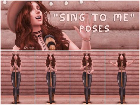 Sims Cc Custom Content Pose Pack KatVerse CC Sims Sims Cc Sing To Me Poses