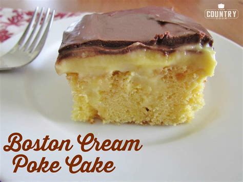 Boston cream poke cake is an exciting way to enjoy the flavors of your favorite pie. Boston Cream Poke Cake - The Country Cook