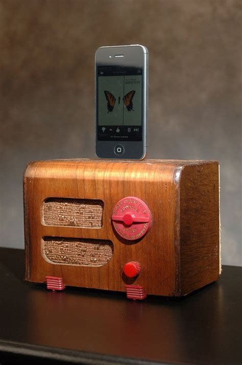 Ipod Iphone Charging Station With Speakers From Vintage Tube Etsy