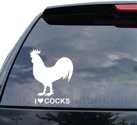 Funny I Love Cocks Rooster Sex Decal Sticker Car Truck Etsy
