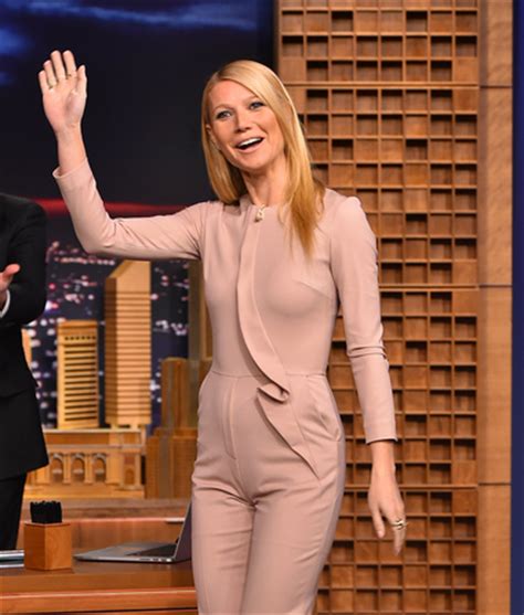 Theres A Lot Of Talk About Gwyneth Paltrows Performance And Nude Jumpsuit On Tonight Show