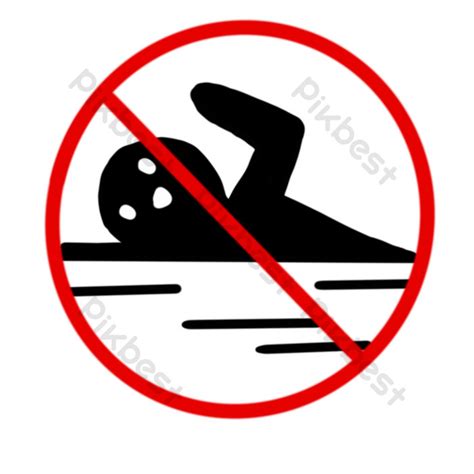 No Swimming Warning Sign Illustration Png Images Psd Free Download