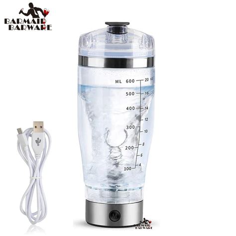 600ml Electric Cocktail Boston Shaker Usb Automatic Protein Shaker Portable Movement Mixing