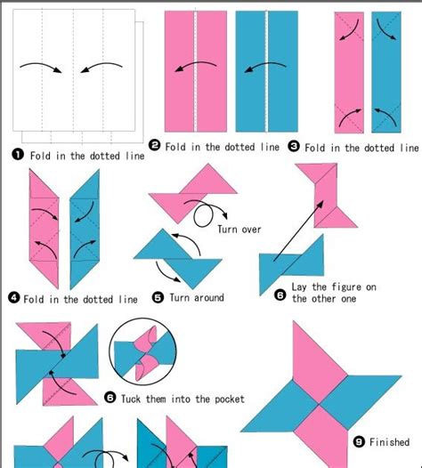 How To Make A Ninja Star Out Of Paper Step By Step Easy Freeda Qualls