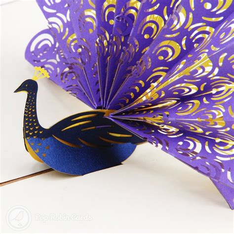 Beautiful 3d pop up cards for all occasions, from pop robin cards. Peacock Handmade 3D Pop-Up Card | Pop Robin Cards UK | 3D Pop Up Cards