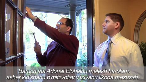 How to put up a mezuzah by rabbi kauffman. How to hang the Mezuzah - YouTube