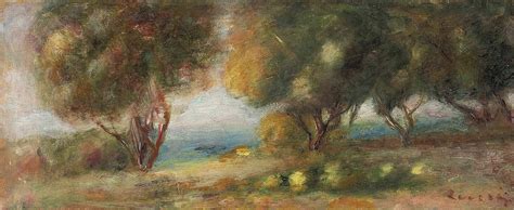 Pierre Auguste Renoir 1841 1919 Paysage Au Bord De La Mer Christies