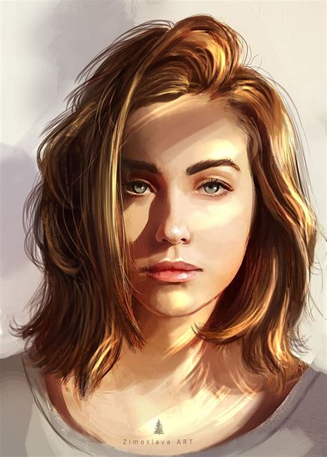 Hd Wallpaper Women Artwork Face Portrait Display Painting Digital