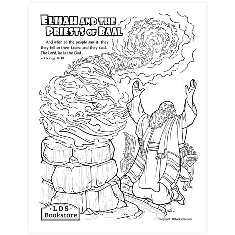 Elijah And The Priests Of Baal Coloring Page Printable