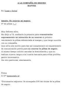 Modelo Carta Para Dar De Baja Seguro Coche Mapfre Actualizado Octubre