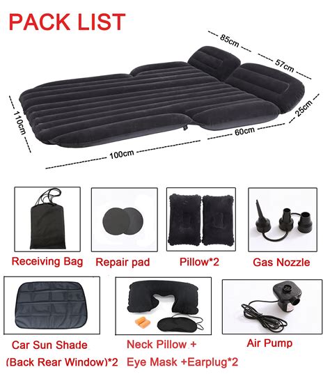 Buy Onirii Inflatable Suv Air Mattress Bed With Back Seat Pump Portable Travelcampingvacation