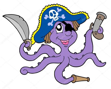 Pirate Octopus With Sabre Stock Vector Image By ©clairev 2259818