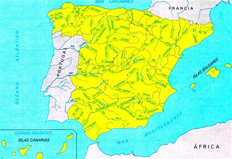 Mapa Rios Y Afluentes España