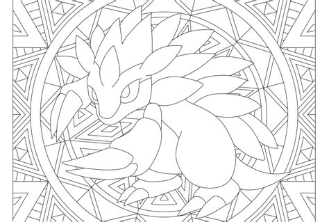 Sandslash Pokemon 028 Pokemon Coloring Pages Pokemon Coloring Page