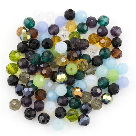 Valued Crystal Round Bead Assortment 6mm Approx 90 Pcs