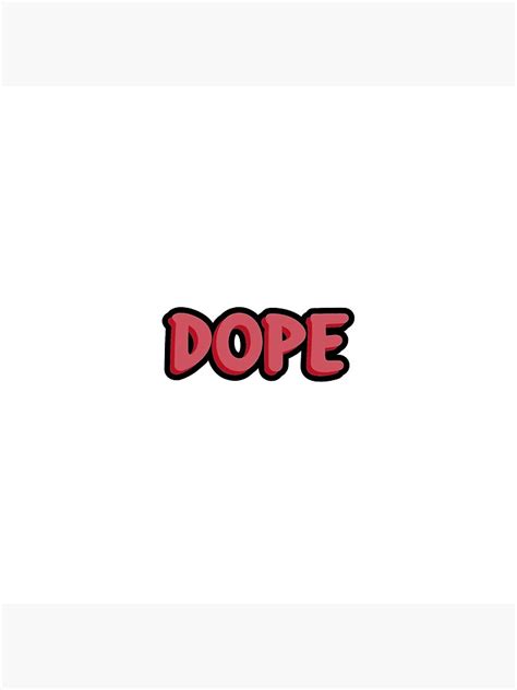 Dope Sticker Word Throw Pillow By Matelynlevy Redbubble