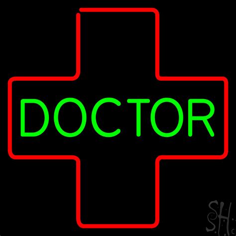 Green Doctor Medical Logo Led Neon Sign Medical Neon Signs