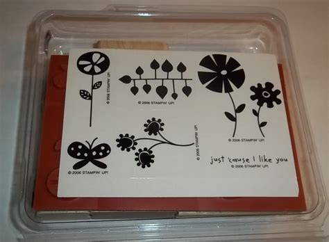 Amazon Com Stampin Up Just Cause I Like You Rubber Stamps Set Of Six Arts Crafts Sewing
