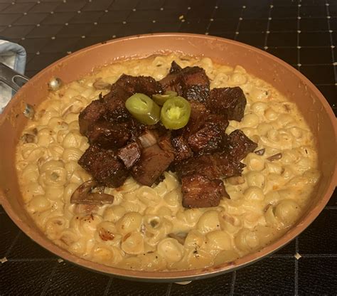 Homemade Brisket Burnt Ends Mac And Cheese Rfood
