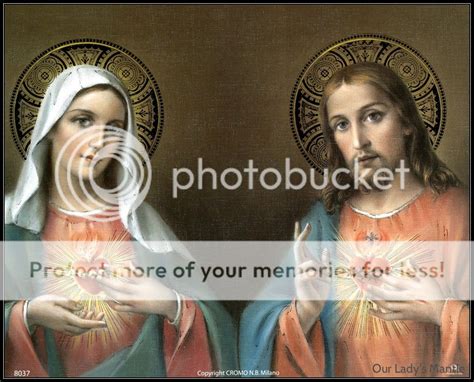 8 X 10 Catholic Art Print Picture Sacred Heart Ofjesus And Mary Twin