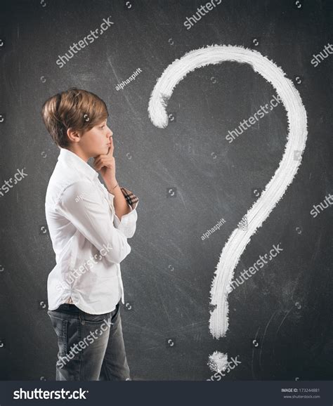 Child Question Mark Blackboard Stock Photo 173244881 Shutterstock