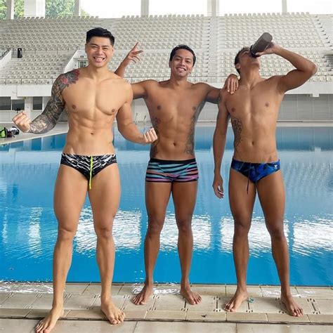 Mrvvip On Twitter Trio Swimmers Glenn Victor Siman Sudartawa And Geri Nathaniel On Poolside