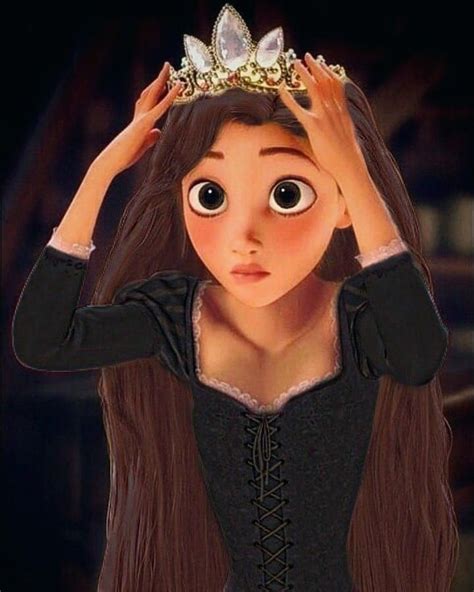 Rapunzel With Brown Hair And Eyes Brown Hair Cartoon Disney Princess