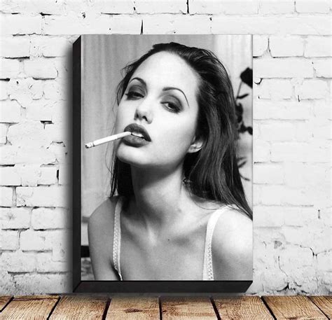 Angelina Jolie Poster Canvas Wall Art Home Decorcpx392 No Etsy