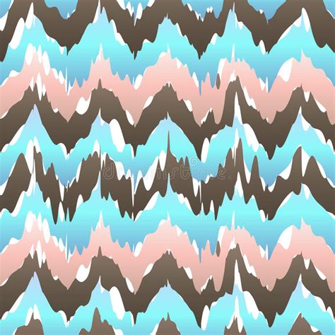 Ikat Geometric Seamless Pattern Pink And Blue Collection Stock Vector