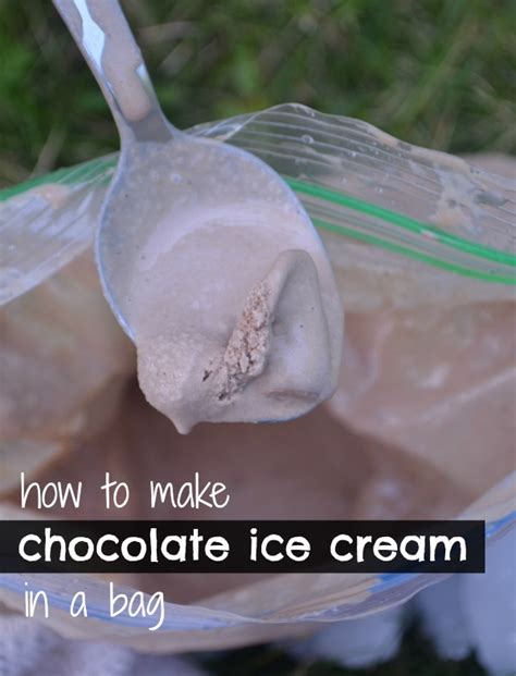 Double the ingredients to make two serving in the same bag. How to Make Chocolate Ice Cream In A Bag - Simple Play Ideas