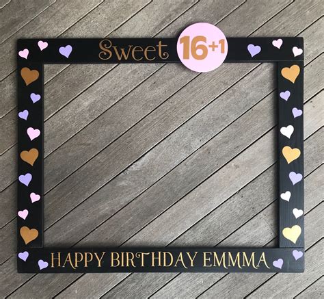 Sweet 16 Photo Booth Frame 16th Birthday Party Prop Quinceañera