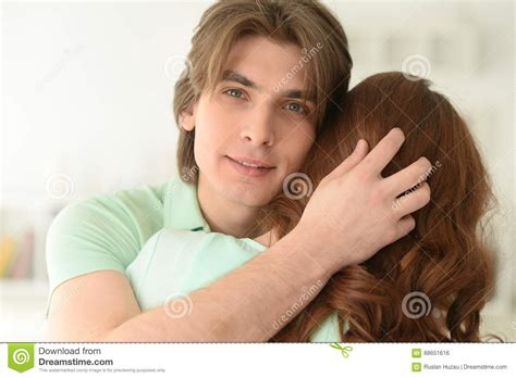 Beautiful Young Couple Hugging Stock Photo Image Of Attractive