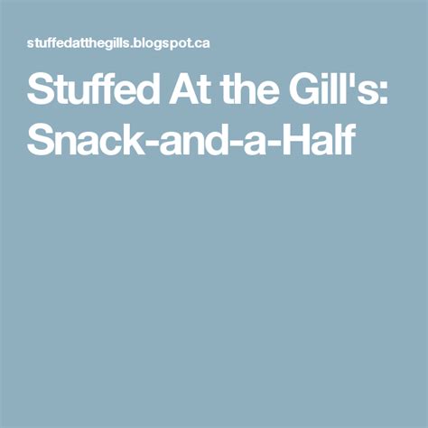 Stuffed At The Gills Snack And A Half Whipped Topping No Bake