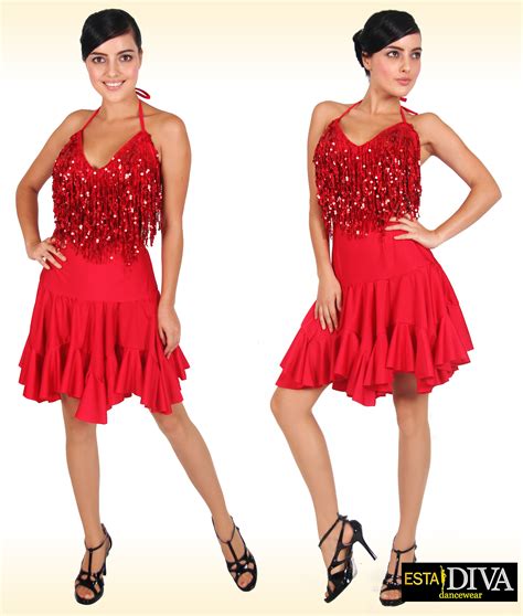 Latin Dress Rolling Salsita Sequin Fringe Dress 1 €12400 Esta