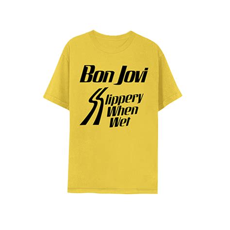 Slippery When Wet T Shirt Bon Jovi Official Store