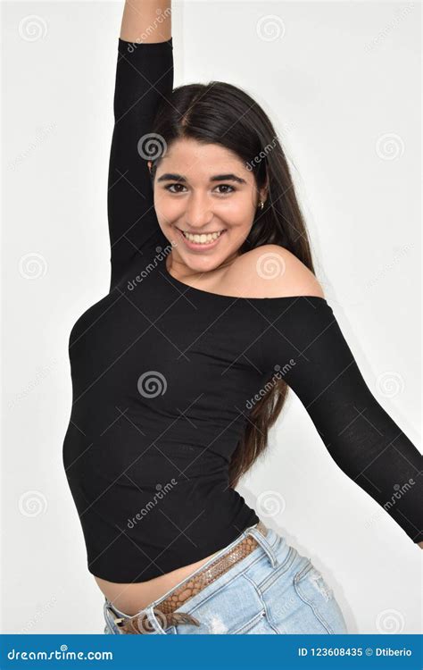Dancing Youthful Colombian Female Stock Image Image Of Females