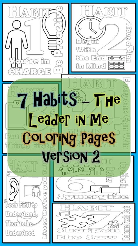 7 Habits Leader In Me Coloring Pages 2nd Version Leader In Me